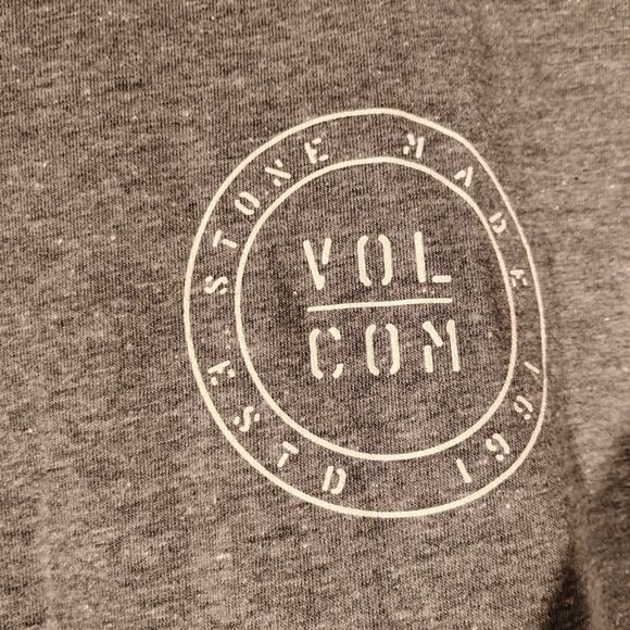Volcom tshirt mens XL XLarge gray long sleeve graphic tee skate crew neck - Picture 3 of 7